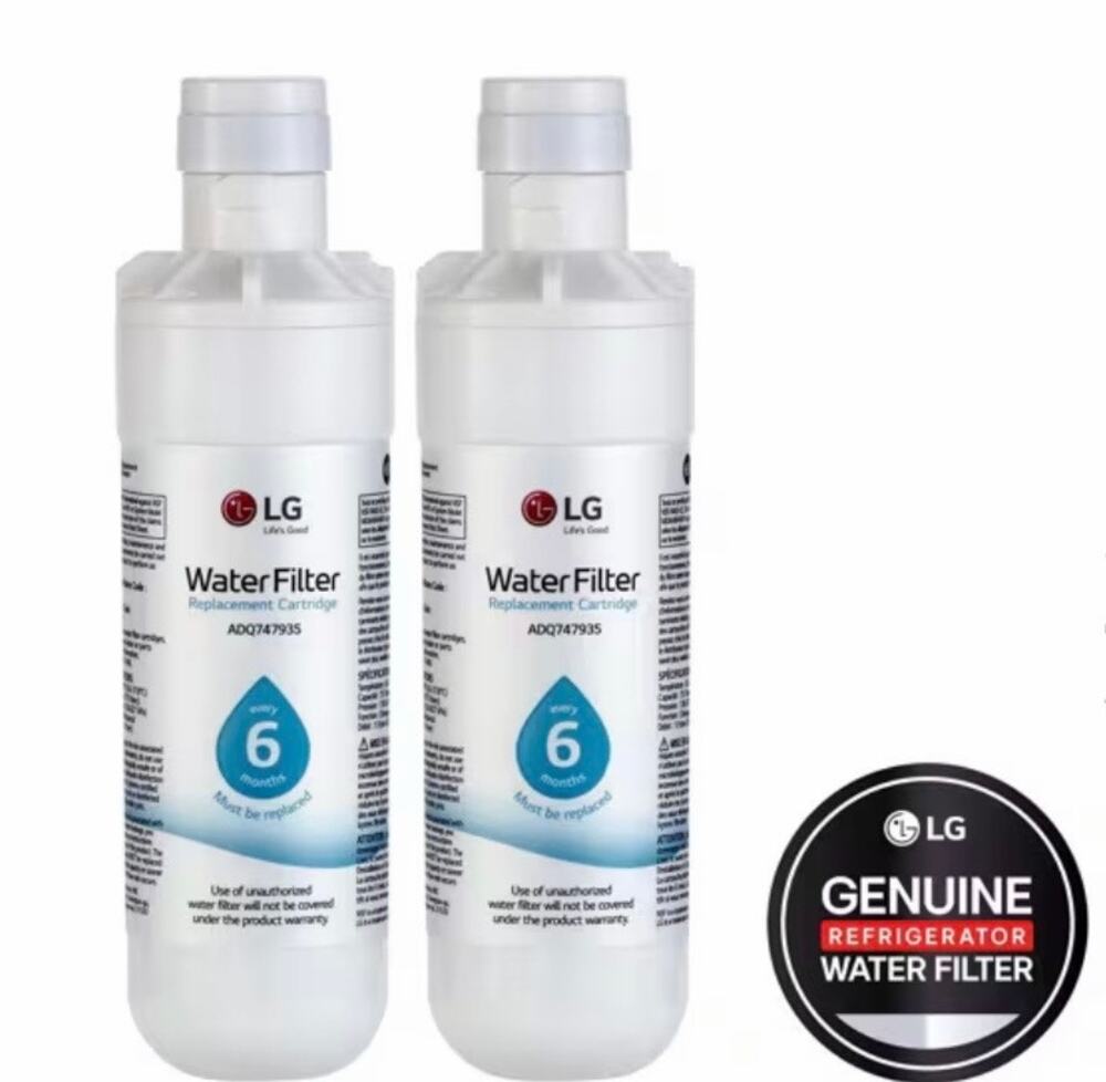 NIB Genuine LG LT1000P2 Refrigerator Water Filter 2-Pack NSF 42 53 401